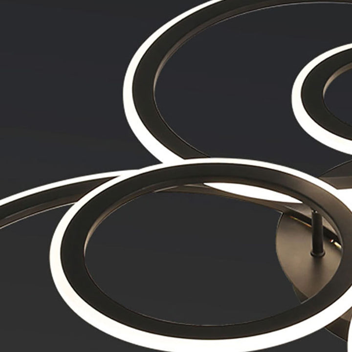 Moderne minimalistische Kombination runder Kreis Hardware Acryl LED Semi-Flush Mount Deckenleuchte für Wohnzimmer 