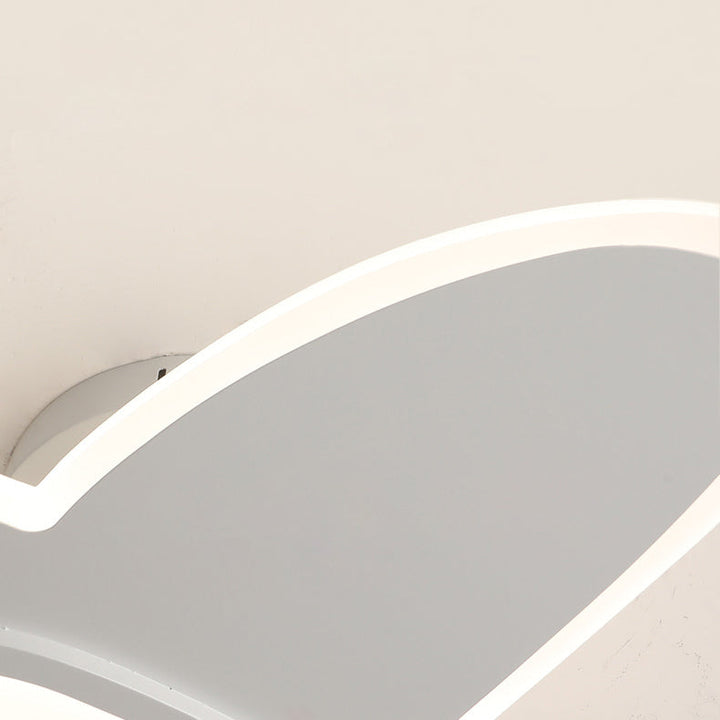 Luz de techo semiempotrada LED de madera y hierro para avión creativo contemporáneo para dormitorio 