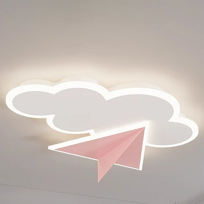 Moderne Art Deco Kinder Eisen Acryl Wolke Flugzeug LED Unterputz Deckenleuchte für Schlafzimmer 