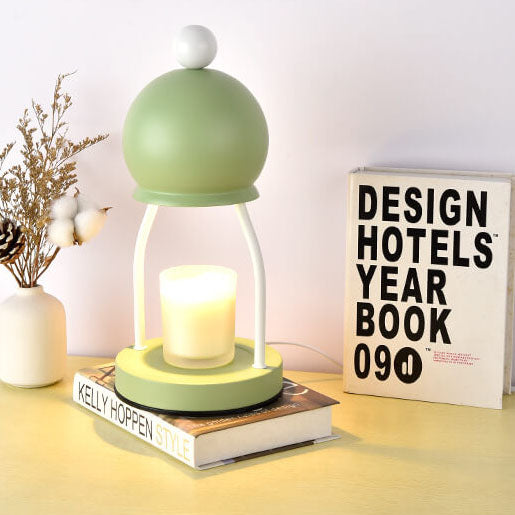 Lámpara de mesa de cera derretida de 1 luz con base de hardware de tapa redonda de hierro Art Deco moderno para dormitorio 
