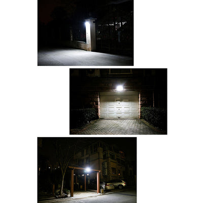 Lampe murale LED carrée en plastique solaire minimaliste moderne pour jardin 