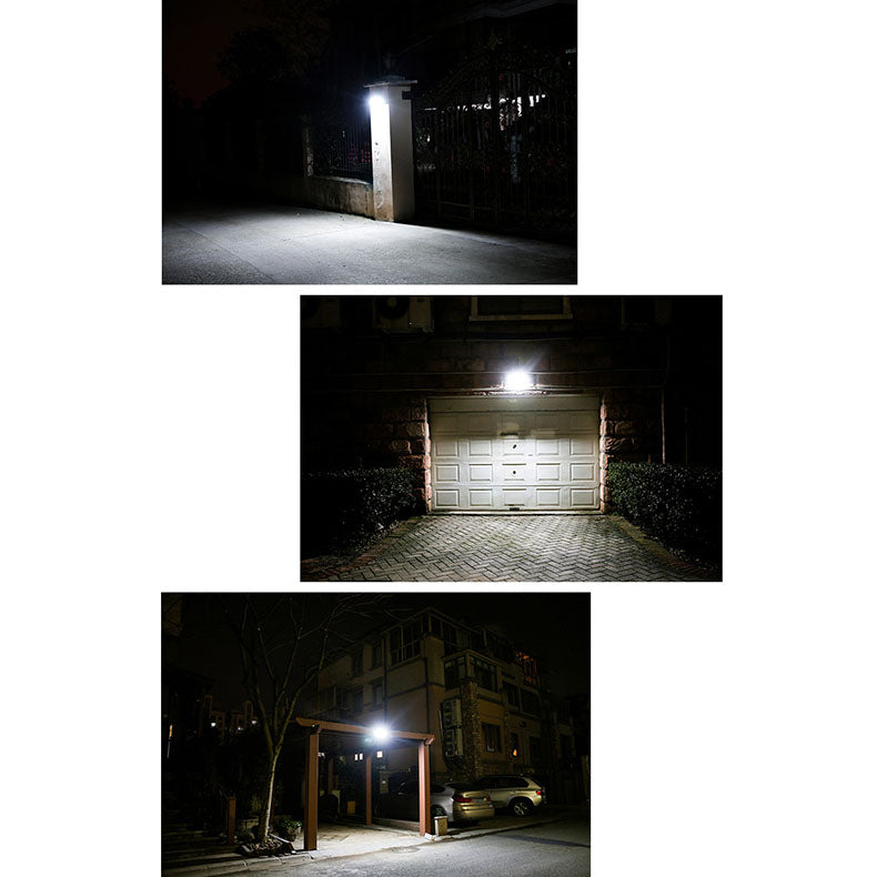 Lampe murale LED carrée en plastique solaire minimaliste moderne pour jardin 
