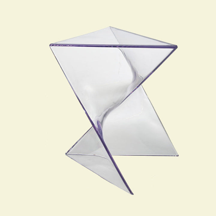 Modern Minimalist Geometric Corner Triangle PC End Table 1-Tier For Living Room