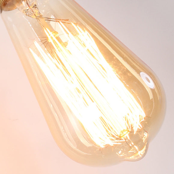 Aplique de pared de 1 luz con pantalla de soporte de hierro retro contemporáneo para comedor 