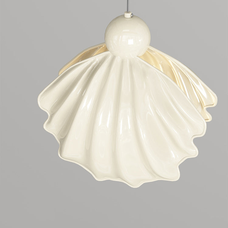 Zeitgenössische kreative Shell Eisen Harz Acryl LED Pendelleuchte für Wohnzimmer 
