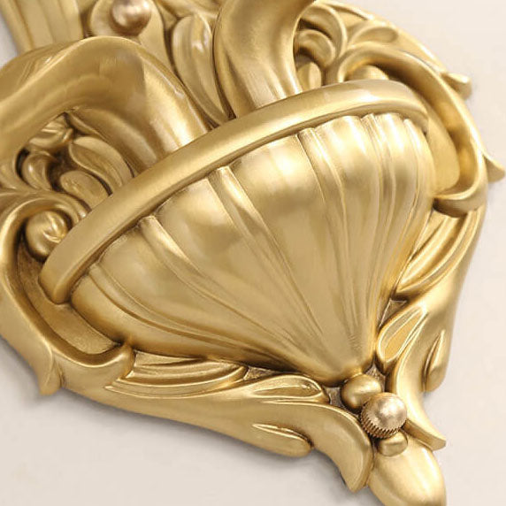 Modern Light Luxury Round Glass Gold-Finished Frame 1/2 Light Wall Sconce Lamp