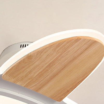 Modern Art Deco Airplane Shaped Acrylic Iron LED Semi-Flush Mount Ceiling Light For Living Room