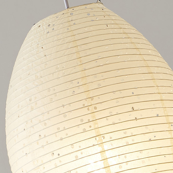 Traditionelle japanische elliptische Pendelleuchte aus Eisenpapier mit 1 Licht für Esszimmer 