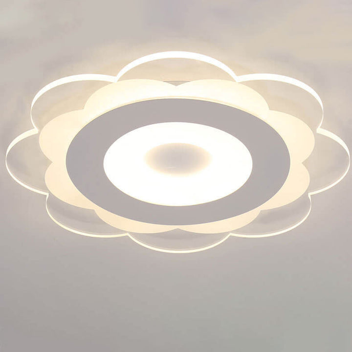 Modern Minimalist Floral Iron Acrylic LED Flush Mount Ceiling Light