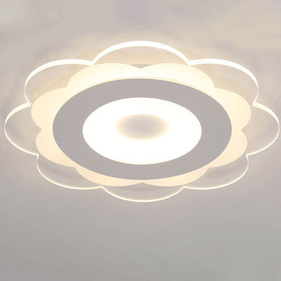 ضوء سقف LED مثبت بتصميم حديدي أكريليكي حديث بأزهار بسيطة 