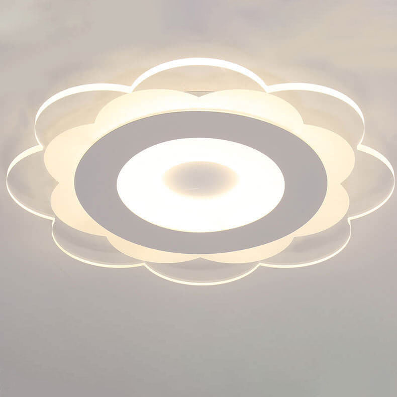 ضوء سقف LED مثبت بتصميم حديدي أكريليكي حديث بأزهار بسيطة 