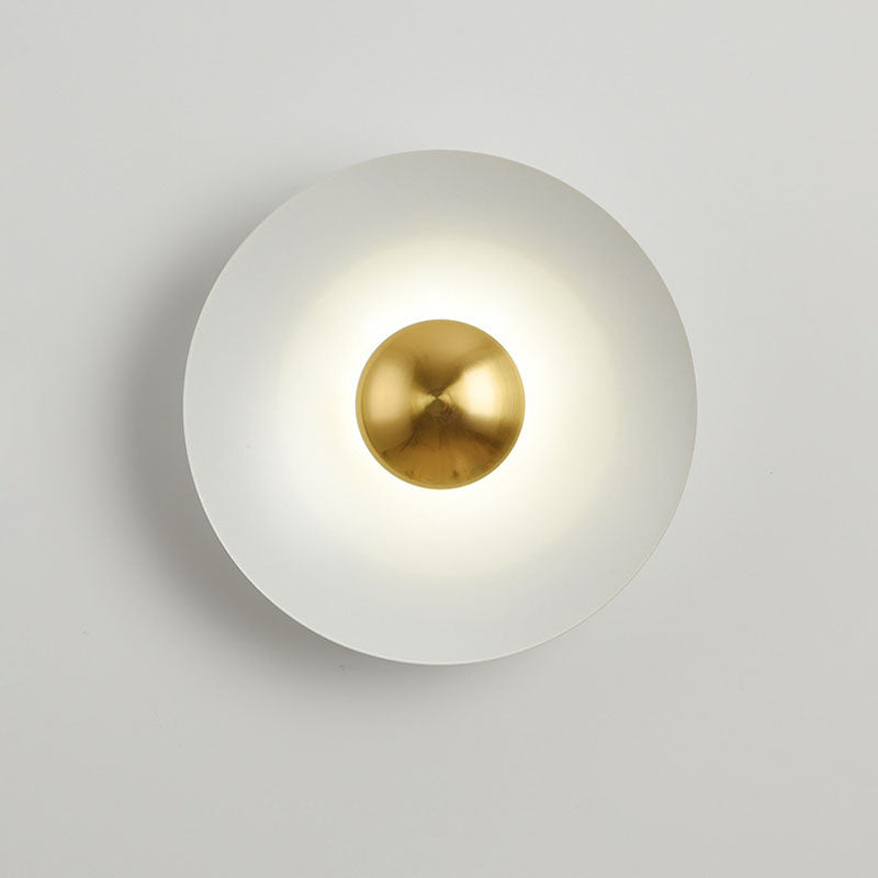 مصباح حائط LED بتصميم عصري على شكل صحن طائر لماكرون للإضاءة في غرفة النوم 