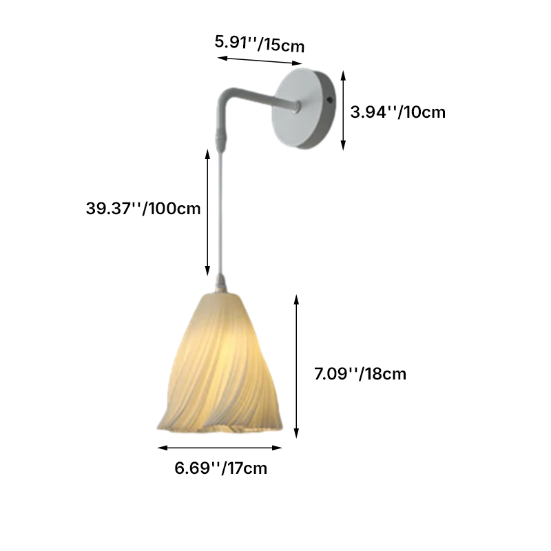 Diseño de Pétalos Tridimensionales Simples Japoneses Lámpara de Aplique de Pared LED 