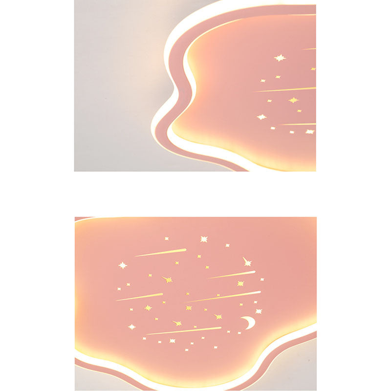 Plafonnier LED en silicone avec nuage créatif contemporain pour chambre d&
