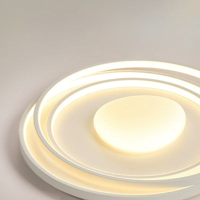 Moderne minimalistische runde Eisen Acryl LED Unterputz Deckenleuchte für Wohnzimmer 