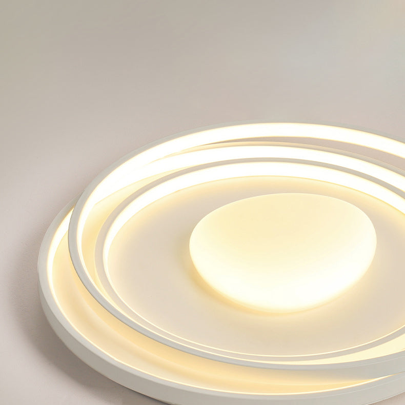 Moderne minimalistische runde Eisen Acryl LED Unterputz Deckenleuchte für Wohnzimmer 