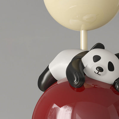 Zeitgenössische kreative Cartoon Panda Elefant Eisen Acryl LED Semi-Flush Mount Deckenleuchte für Schlafzimmer 