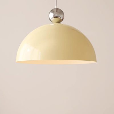 French Retro Semi-Circular Iron 1-Light Pendant Light