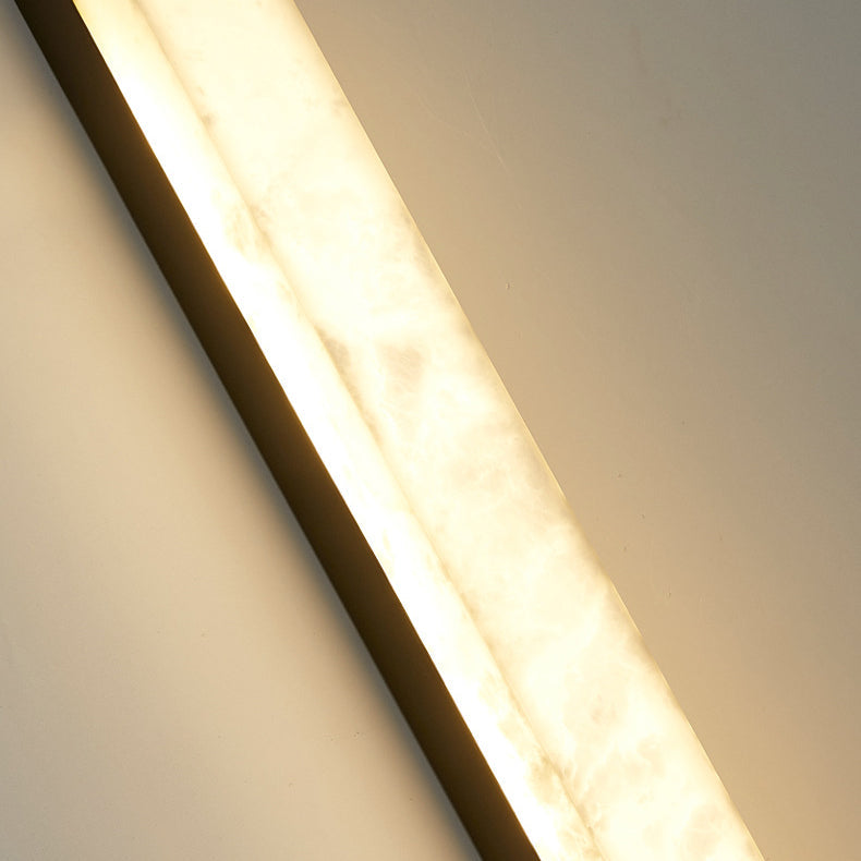 Applique murale LED en cuivre marbré minimaliste moderne pour salon 