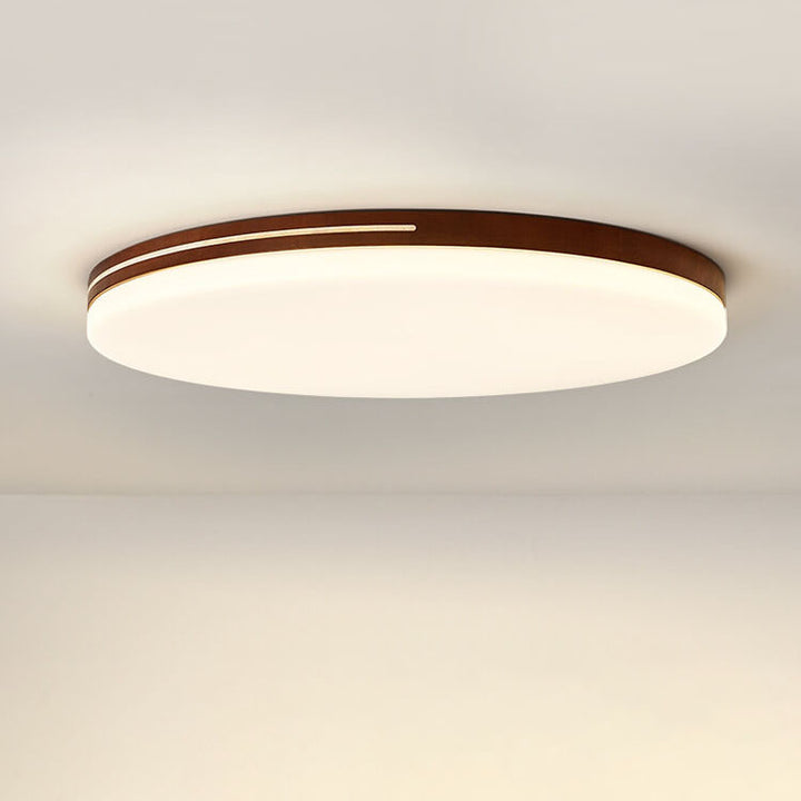 Moderne Einfachheit Kreis Acryl Holz LED Deckenleuchte für Wohnzimmer 