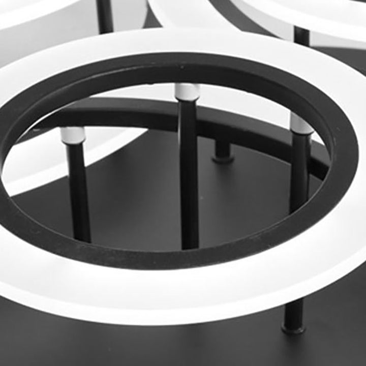 Moderne minimalistische Kombination runder Kreis Hardware Acryl LED Semi-Flush Mount Deckenleuchte für Wohnzimmer 