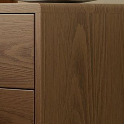 Table de nuit carrée en bois de caoutchouc moderne avec 1/2 tiroir pour chevet 