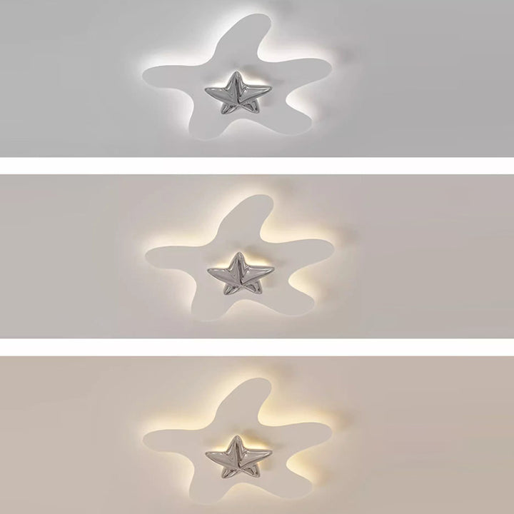 Plafonnier LED en résine avec étoile en fer de simplicité moderne pour chambre à coucher 