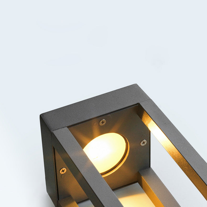 Luz de paisaje LED de aluminio cuadrado cilíndrico impermeable minimalista moderno para jardín 