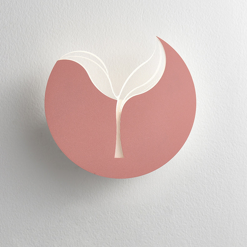 Zeitgenössische kreative Eisen Acryl Sapling Schatten LED Wandleuchte Lampe für Schlafzimmer 
