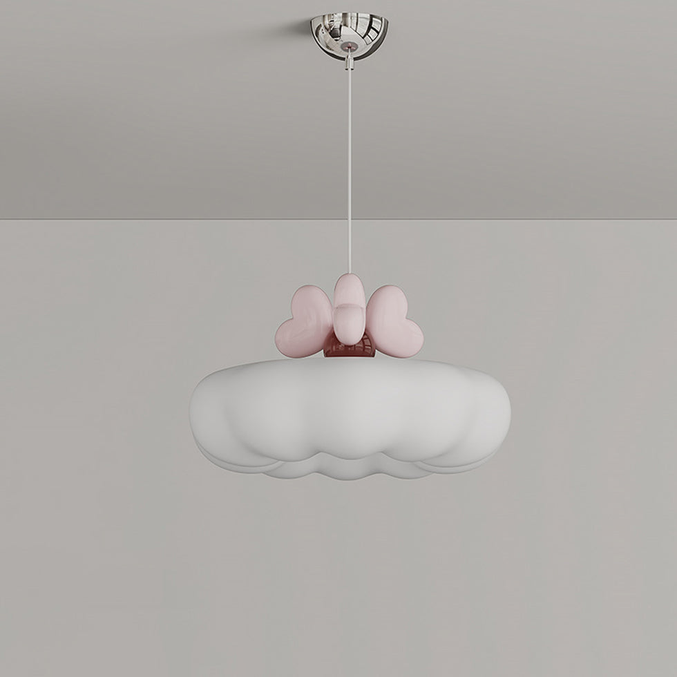 Lustre suspendu en verre résine fer LED moderne et créatif pour chambre à coucher 