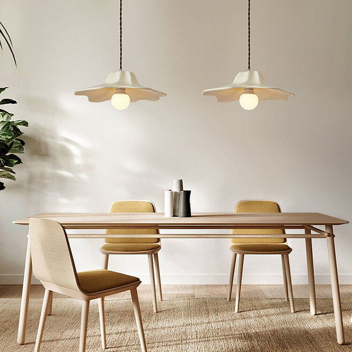 Traditional French Resin Umbrella Shape Geometry 1-Light Pendant Light for Living Room