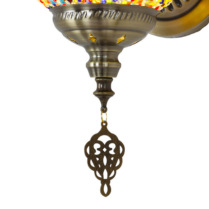Applique Murale Globe en Mosaïque de Verre et Fer Rétro Contemporain à 1 Lumière Pour Couloir 