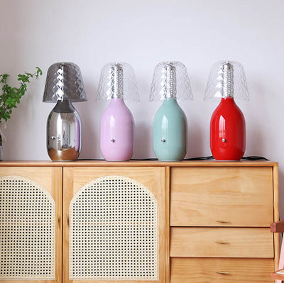 Nordic Vintage Candy Glass Iron Base LED Touch Table Lamp