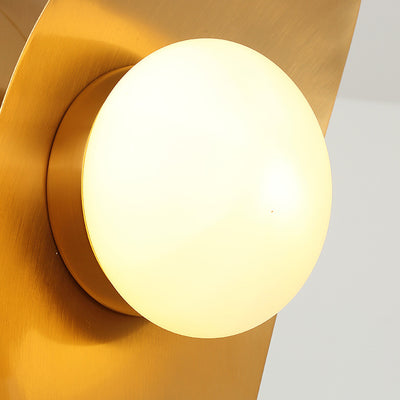 Zeitgenössische nordische ovale Kugel Eisen Titan 2-Licht Pendelleuchte für Wohnzimmer 