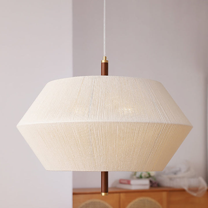 Traditioneller Vintage-Kronleuchter aus Hanfseil, runder Schirm, Holz, 3 Lichter, für Wohnzimmer 