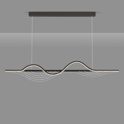 Moderne minimalistische lange Schmetterling Silikon Hardware Acryl LED Insel Licht Kronleuchter für Wohnzimmer 