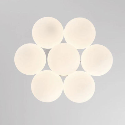 Zeitgenössischer kreativer Mondglas-Kronleuchter mit 7/13/19 Lichtern für Wohnzimmer 