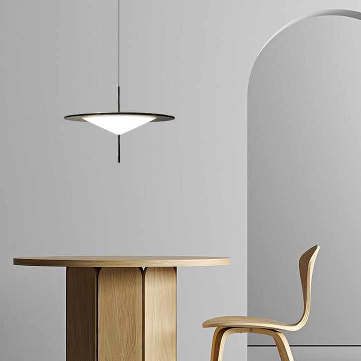 Lustre à LED contemporain nordique en acrylique avec abat-jour en forme de soucoupe volante pour salon 
