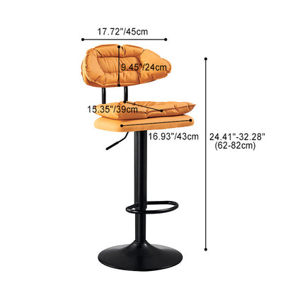 Taburete de mostrador semicircular con respaldo y reposapiés de esponja SGS de tela de simplicidad moderna para cocina 