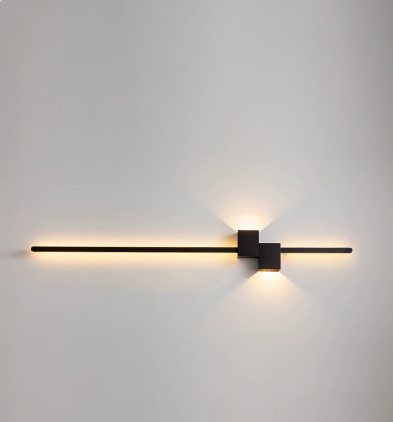 Moderne minimalistische Streifen Rechteck Eisen Aluminium LED Wandleuchte Lampe für Wohnzimmer 
