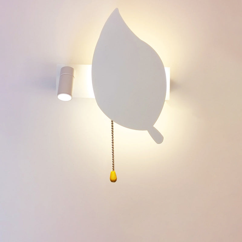 Moderne minimalistische runde Blatt Eisen Aluminium Acryl LED Wandleuchte Lampe für Wohnzimmer 