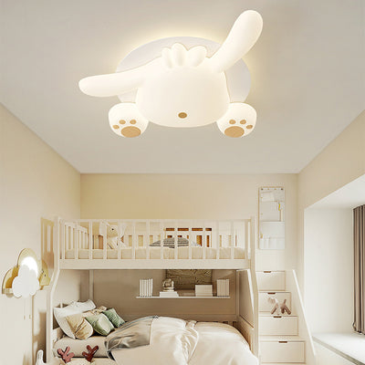 Zeitgenössische kreative Bär Eisen Kunststoff LED Semi-Flush Mount Deckenleuchte für Wohnzimmer 