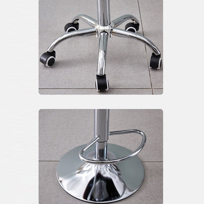 Moderner minimalistischer quadratischer Kissenleder-Metall-Barhocker mit Rückenlehne, höhenverstellbar für Esszimmer 