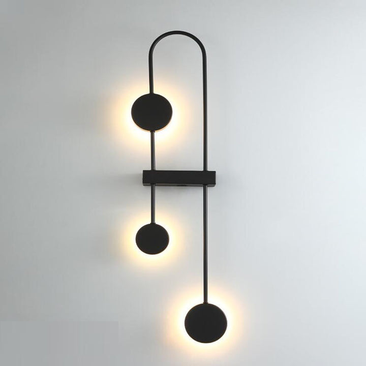 Applique murale LED en métal acrylique géométrique ronde nordique contemporaine pour couloir 