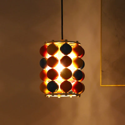 Zeitgenössische skandinavische bunte Magic Bean Eisen 1-Licht Pendelleuchte für Wohnzimmer 