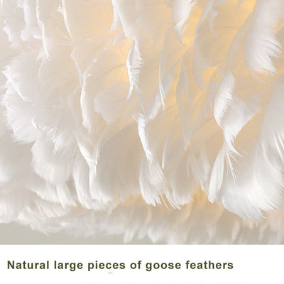 Modern Goose Feathers 1-Light Flush Mount Lighting
