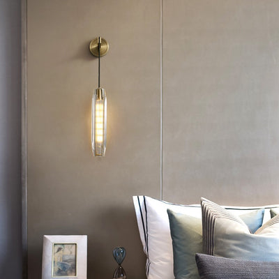 Lampe murale en cristal de cuivre pleine personnalité moderne et luxueuse 1 lumière 