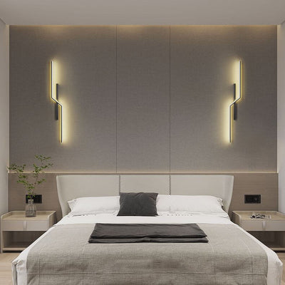 Modern Minimalist Geometry Lines Aluminum LED Wall Sconce Lamp