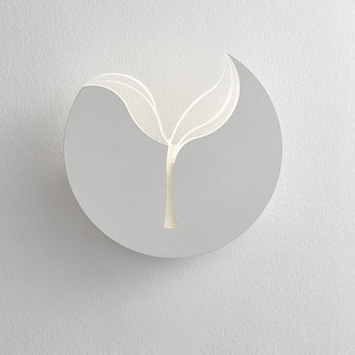 Zeitgenössische kreative Eisen Acryl Sapling Schatten LED Wandleuchte Lampe für Schlafzimmer 