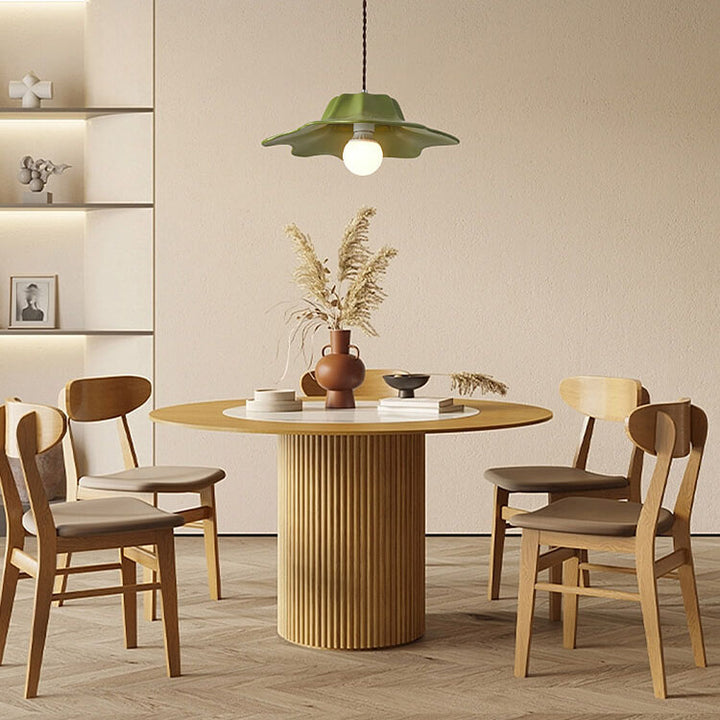 Traditional French Resin Umbrella Shape Geometry 1-Light Pendant Light for Living Room